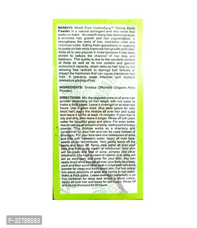 Khadi Pure Orgnaic Herbal Amla Powder For Hair Growth-80 ml Each, Pack Of 5-thumb2