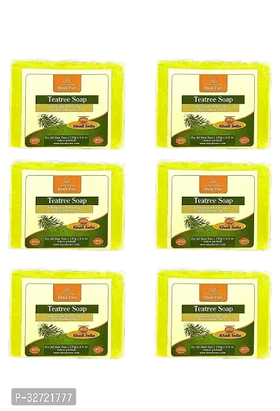 Khadi Pure Herbal Teatree Soap 125g Pack of 6 750g