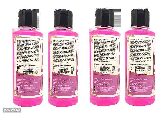 Khadi Pure Herbal Rose Body Wash 210 ml Pack of 4 840 ml-thumb2