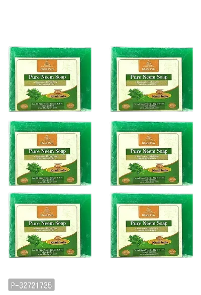 Khadi Pure Herbal Neem Soap 125g Pack of 6 750gm