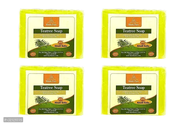 Khadi Pure Herbal Teatree Soap 125g Pack of 4 500g