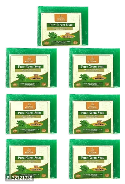 Khadi Pure Herbal Neem Soap 125g Pack of 7 875g