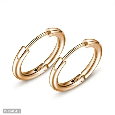 NIMZ Mens Jewellery Valentine Multi Gold Stud Bali Hoop earrings for men/ Ear rings Combo For Men / Gents / Boys / unisex Non-Piercing Ear mens jewellery Cubic Zirconia Copper, Brass Hoop Earring-thumb0