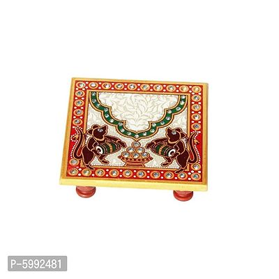 Marble Meena Work Chowki-thumb0