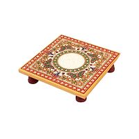 Marble Meena Work Chowki-thumb2