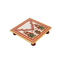 Marble Meena Work Chowki-thumb2