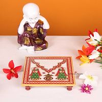 Marble Meena Work Chowki-thumb3