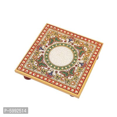 Marble Meena Work Chowki