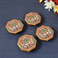 Marble Meena Work Chowki-thumb2