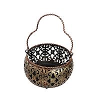 Handmade Cut Work Basket For Fruits And Utilities For Home And Kitchen In Wrought Iron-thumb1