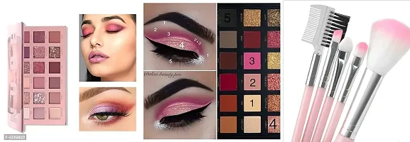 Trendy Eyeshadow Pallet With Eye brushes Combo