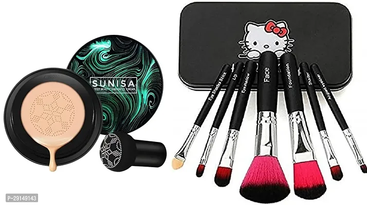 SUNISA 3 IN 1 BBCC CRAEM FOUNDATION with HELLO KITTY 7 BRUSHES PACK-thumb0