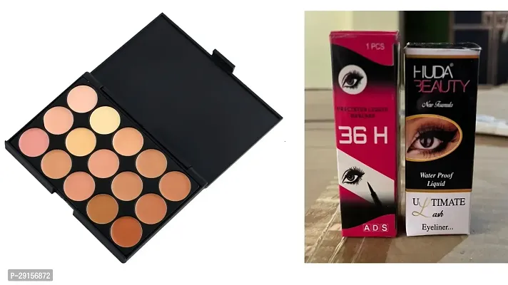 CONTOUR HIGHLIGHTER PALLET WITH MASCARA ND EYE LINER COMBO