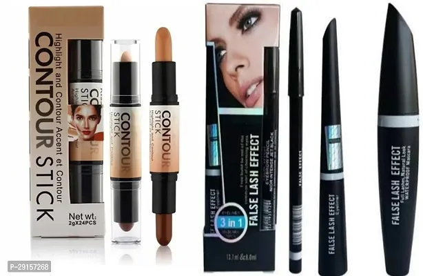 CONTOUR HIGHLIGHTER STICK WITH MASCARA KAJAL EYE LINER