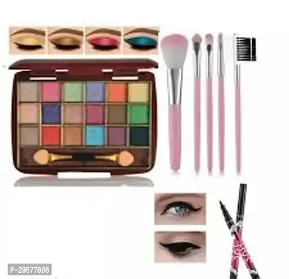 one mini eye shadow 18 shades with 5 in1 makeup brushes with 1 36 h eye liner