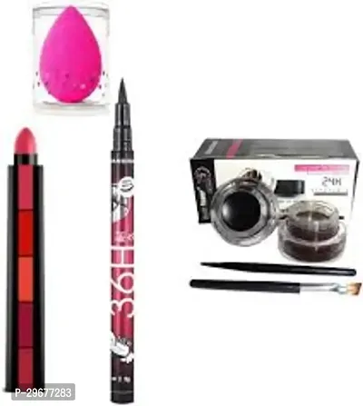 5 in1 red addition with 1 puff one 2 in 1 musicflower gel eyeliner and 1 36 h eyeliner