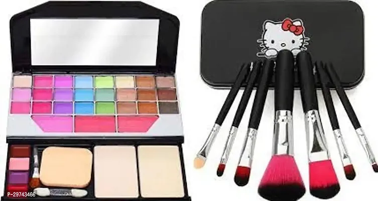 Hello Kitty Makeup Brushes +tya Multicolour Makeup Kit with Mirror