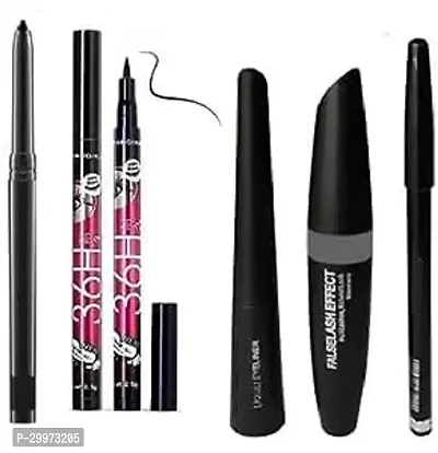 3 in 1 eye makeup kajal eye liner mascara with    two 36h waterproof eyeliner-thumb0