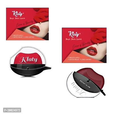 apple shaped lipstick 2pcs ( red+  maroon)