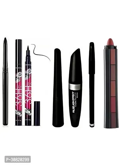 ONE NUDE LIPSTICK 3 IN 1 MASCARA KAJAL EYELINER 1 KAJAL 1 36 H EYE LINER-thumb0