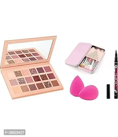 ONE NUDE EYE SHADOW 18 SHADES with hello kitty 2 puff 1 eye liner-thumb0