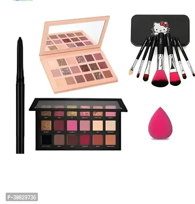 one nude 18 shades eye shadow with 7 brushes hello kitty one rosegold eye shadow 1 kajal 1 puff