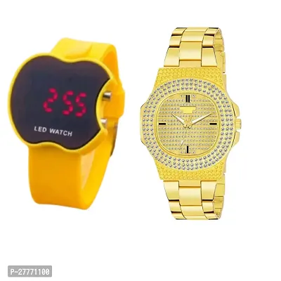 Combo of fancy Golden diamond and yellow cut apple watch-thumb0