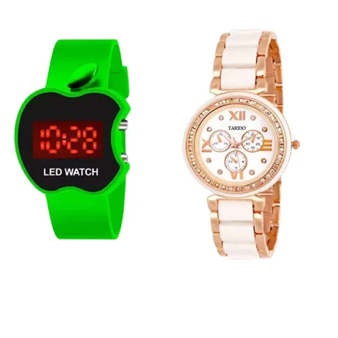 Combo Of 1 Cut Apple Watch And 1 Fancy Watch For Girls