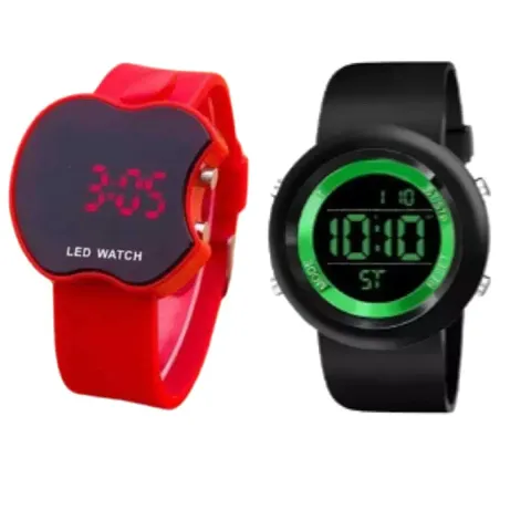 Classy Digital Watches for Unisex, Pack of 2