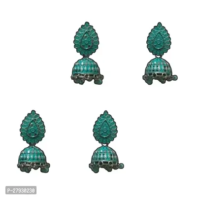 Combo of beautiful short blue peacock shape earrings for girls and women