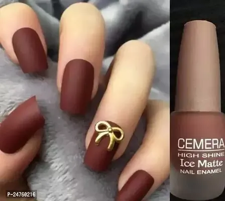 Matte Nail Polish Coffee Chocolate Brown-thumb0