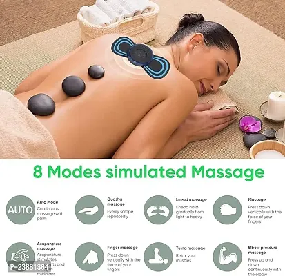Body Massager for Pain Relief Wireless 8 Mode  19 Strength Level EMS Mini Butterfly Massager for Shoulder Legs Massage Neck Massager Back Massager (Rechargeable, Butterfly, Massager)