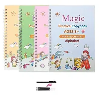 Book for Preschoolers with Pen, Magic Calligraphy Copybook Set Practical Reusable Writing Tool Simple Hand Lettering-thumb2