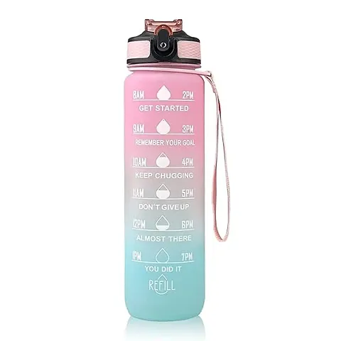 Water Bottle 1 litre Sipper Bottle For Adults With Time Measurement Non-Toxic Water bottle for office,Water bottle for gym