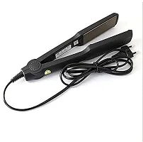 Professional Hair Straightener KM-329 (Black) Smooth Hair Straightener for Women with Ceramic Coated Plates, Quick Heatup  Travel Friendly-thumb1