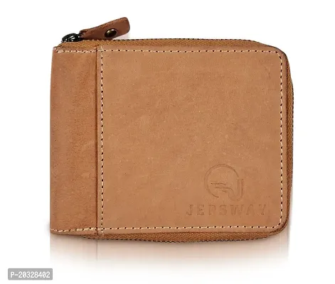 Men's Trendy RFID Protect Geniune Leather premium Lite Brown Wallet-thumb0