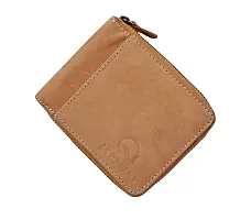 Men's Trendy RFID Protect Geniune Leather premium Lite Brown Wallet-thumb1