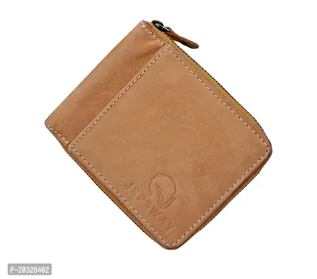 Men's Trendy RFID Protect Geniune Leather premium Lite Brown Wallet-thumb2