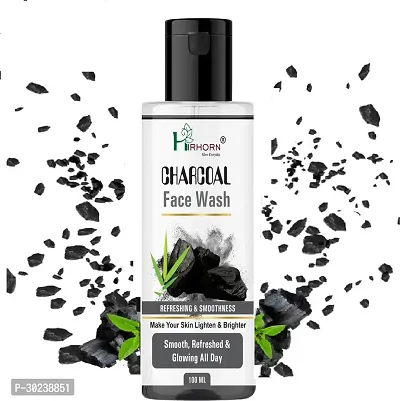 HIRHORN Activated Charcoal Anti Pollution Face Wash for Deep Pore Cleaning-thumb0