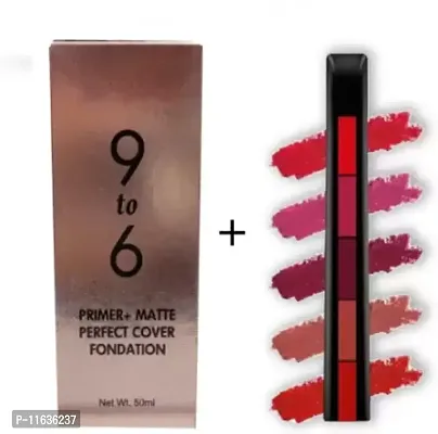 ABADRO 24K 9TO6 GEL PRIMER WITH LONG LASTING MULTICOLOR LIPSTICK
