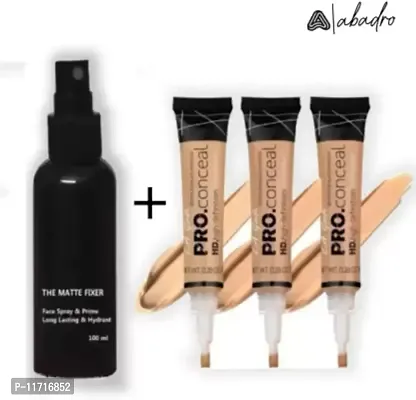 ABADRO FACE FIXER SPRAY WITH 3Pcs Makeup Beauty CONCEALER (4 Items in the set)-thumb0