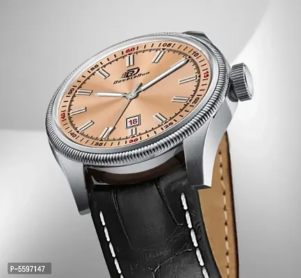 Stylish Leather Strap Analog Watch - For Men