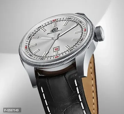 Stylish Leather Strap Analog Watch - For Men