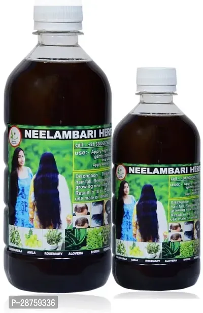 Classic Adivasi Neelambari Growth Oil For Anti Dandruff/Antihair Fall Hair Oil ,750 Ml Pack Of 2-thumb0