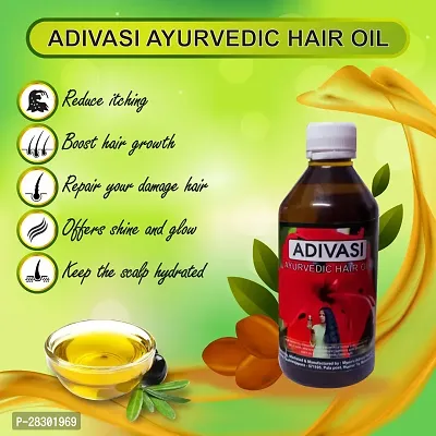 Adivasi Brungamalaka Herbal Hair Oil - Natural / Organic Hair Growth Oil For Women And Mens Hair Oil 500 Ml Pack Of 1-thumb3