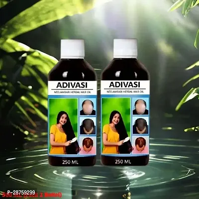 Classic Adivasi Neelambari Ayurvedic Herbs All Type Of Hair Problem Herbal Hair Oil ,500Ml Pack Of 2