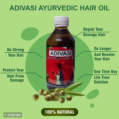 Adivasi Brungamalaka Herbal Hair Oil - Natural / Organic Hair Growth Oil For Women And Mens Hair Oil 500 Ml Pack Of 1-thumb4