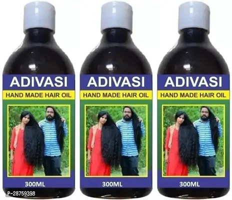 Classic Adivasi Natural Herbal Home Made Hair Oil Hair Oil ,900 Ml Pack Of 3-thumb0