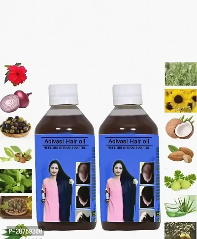 Classic Adivasi Ayurvedic Hair Oil-Hair Regrowth Hair Oil Hair Oil ,500 Ml Pack Of 2