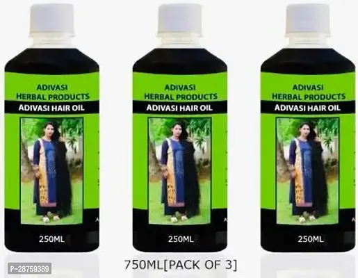 Classic Adivasi Ayurvedic Natural Herbal Hair Oil 750Ml Hair Oil ,750 Ml Pack Of 3